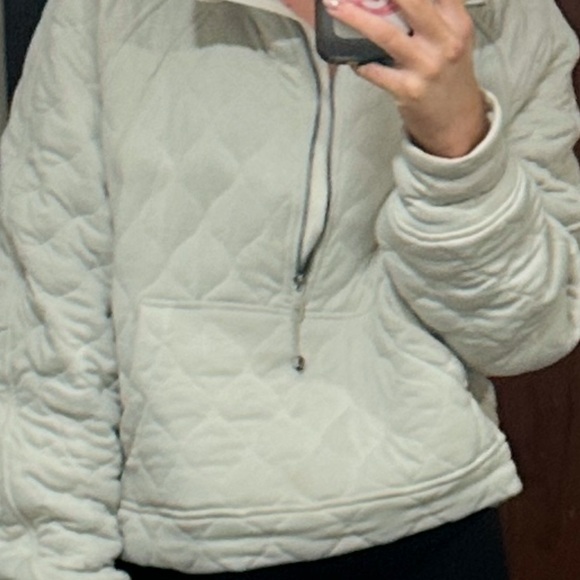 Lululemon Oversized Quilted Half Zip Bone XL/XXL - Picture 2 of 2